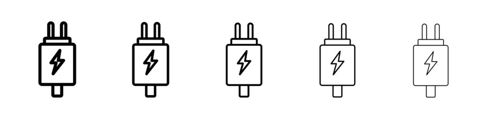 Obraz premium charger icon vector thin outline style sign