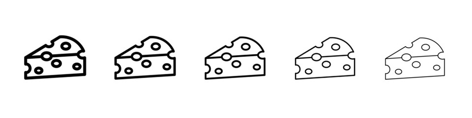 cheese icon vector thin outline style sign