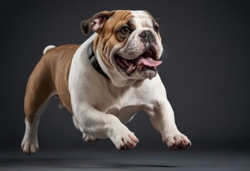english bulldog isolated on grey studio background, adorable dog, domestic puppy, lovely doggy 11