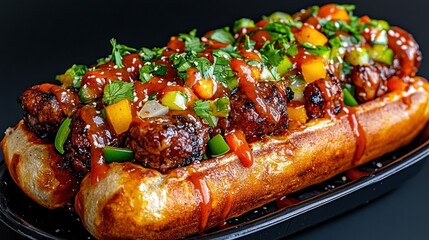 Delicious Meatball Sub with Sweet and Sour Sauce