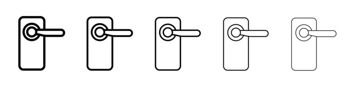 door knob icon vector thin outline style sign
