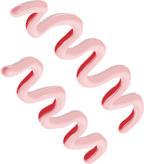 A sweet and playful of icing-style squiggle elements in pink shades