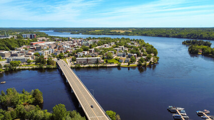 Vue aérienne Shawinigan Quebec Canada