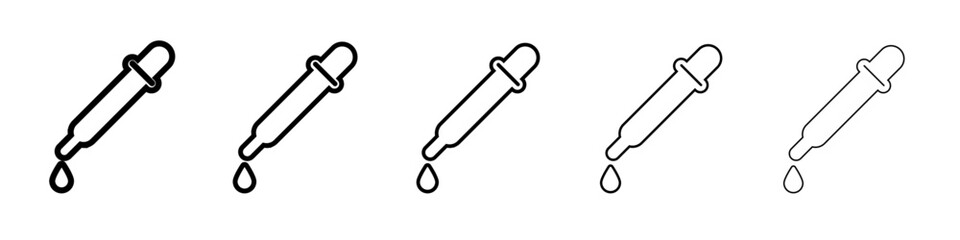 Eye Dropper Icon Single vector thin outline style sign