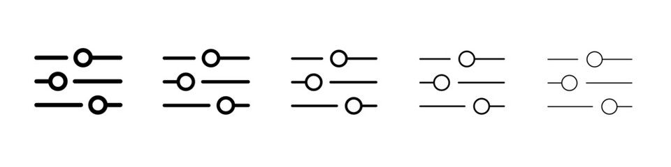 Filter Control Icon Single vector thin outline style sign