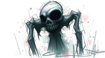 Spooky cartoon creature illustration