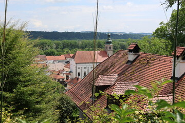 Blick über die Dächer von Tittmoning, Oberbayern