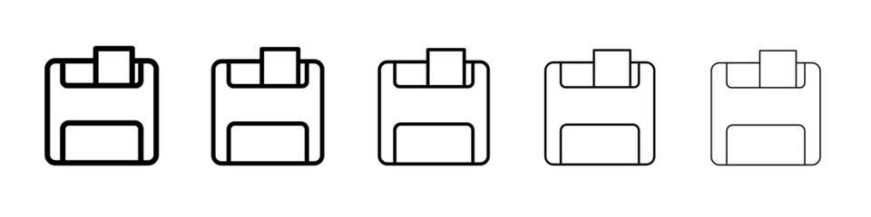 floopydisk icon vector thin outline style sign