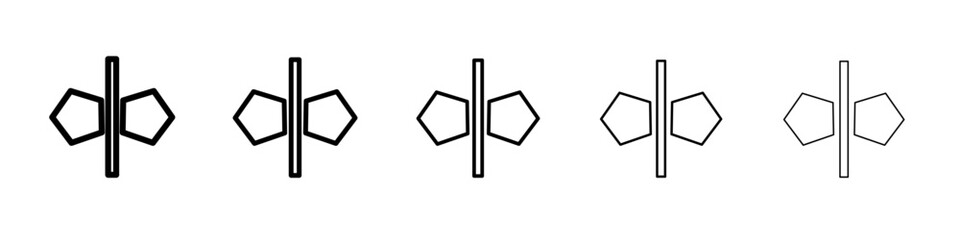 flip icon vector thin outline style sign