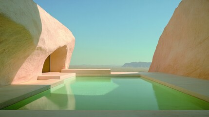 Tranquil Oasis: Modern Architecture Meets Desert Landscape