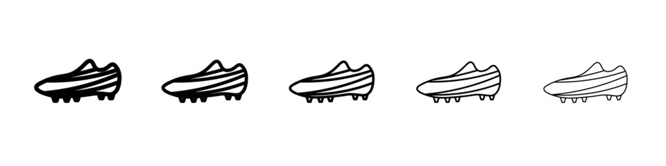 football shoe icon vector thin outline style sign