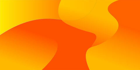 Abstract orange geometric background. Liquid color background design. Fluid shapes composition. Eps10 vector