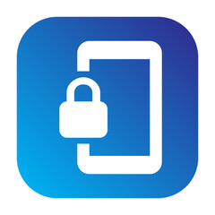 Line icon of phone lock for communication interface, suitable for mobile or web UI/UX design.