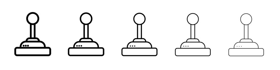 Joystick icon vector thin outline style sign