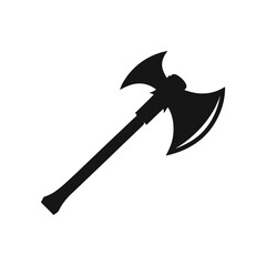 An axe silhouette vector art illustration