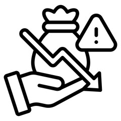 Stock Market Crash Icon