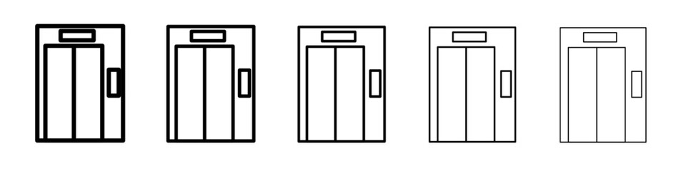 lift icon vector thin outline style sign