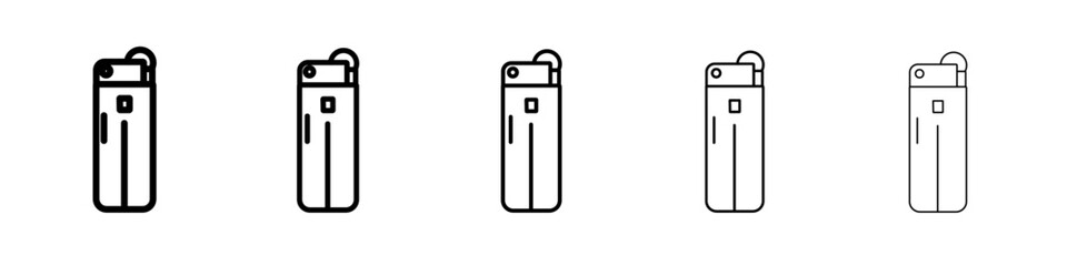 Lighter Icon Single vector thin outline style sign © Ramdevpir