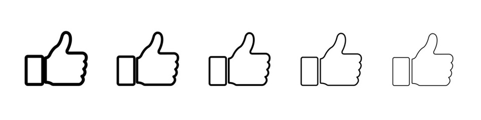 Like Icon Single vector thin outline style sign