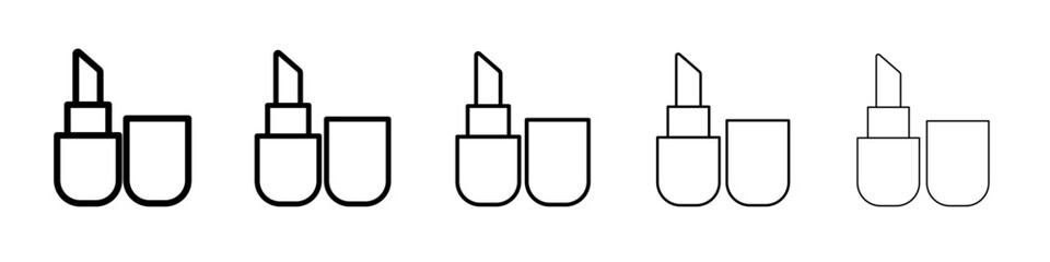 lipstick icon vector thin outline style sign