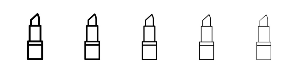 lipstick icon vector thin outline style sign