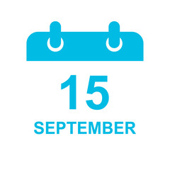 September 15 calendar icon. Honduras Independence Day