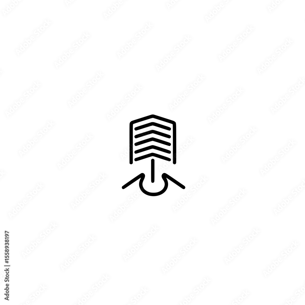Poster update file icon in flat vector style for document refresh and data synchronization
