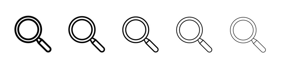 magnify icon vector thin outline style sign