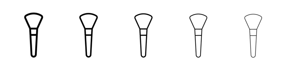 makeup brush icon vector thin outline style sign
