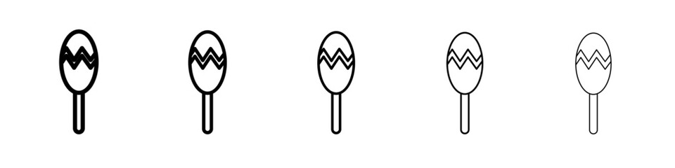 Maracas icon vector thin outline style sign
