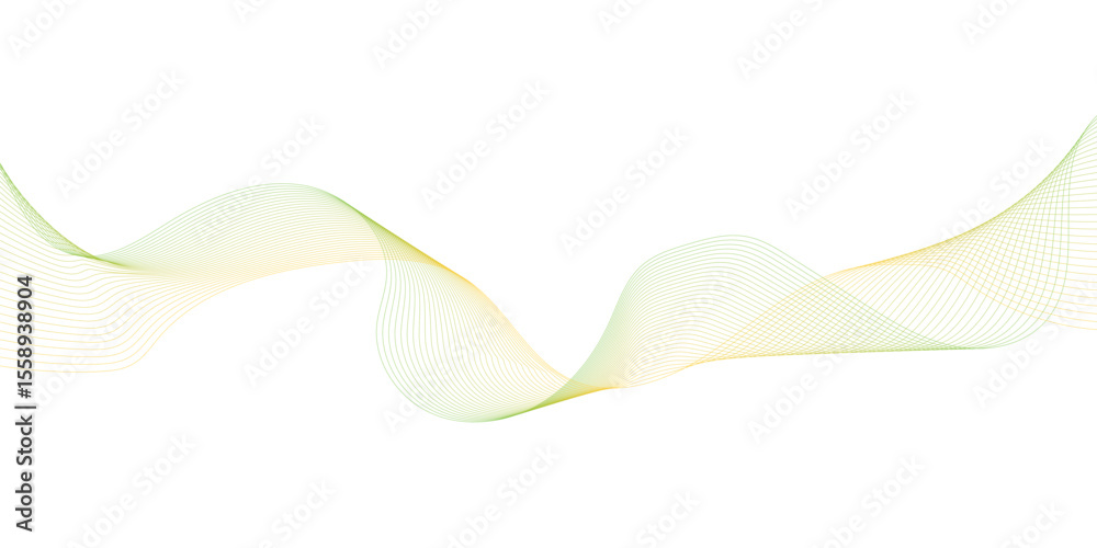 Wall mural abstract colorful glowing wave lines background. blending gradient colors. digital frequency track e