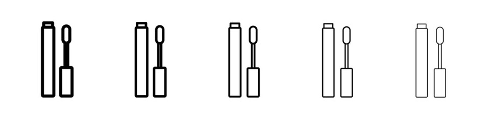 Mascara brush icon vector thin outline style sign