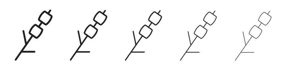 Marshmallow Icon Single vector thin outline style sign