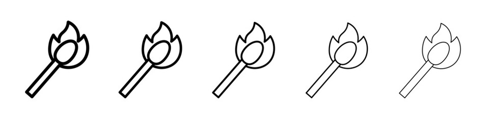 Matches icon vector thin outline style sign