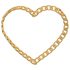 Gold Chain Heart: Luxury, Romance, and Design Element