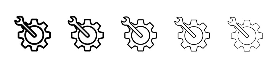 mechanic settings icon vector thin outline style sign