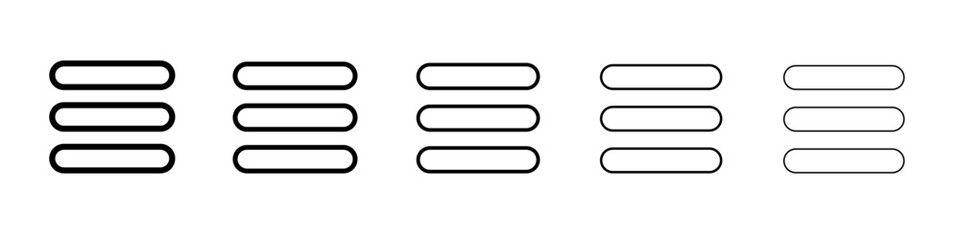 Fototapeta premium menu icon vector thin outline style sign