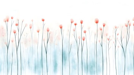 A soft light abstract background created with watercolor bursts in delicate shades of sky blue and rosy pink gently blending together with a wispy ethereal texture