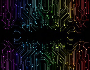 Colorful circuit board pattern (1)