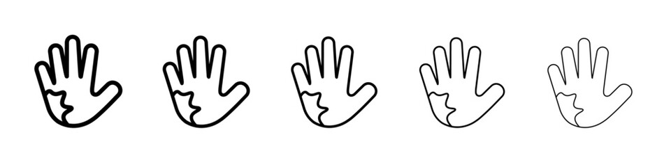 mottled skin icon vector thin outline style sign
