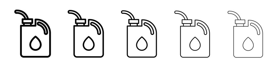 oil can icon vector thin outline style sign