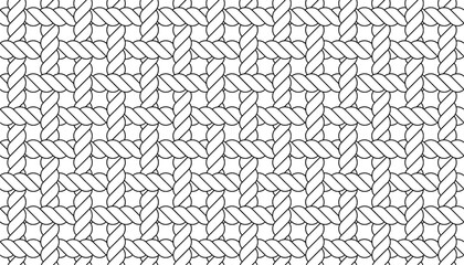 Seamless pattern of braided rope or mesh rope or cable texture. Interwoven knot line art in monochrome. Ideal for nautical, textile, fabric, craft, or marine-themed backgrounds and prints.