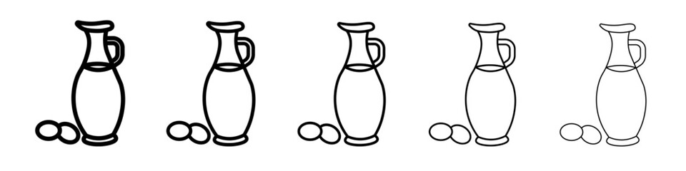 Olive oil icon vector thin outline style sign