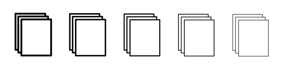 paperwork icon vector thin outline style sign