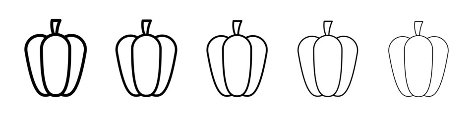 Paprika icon vector thin outline style sign