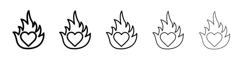 Passion icon vector thin outline style sign