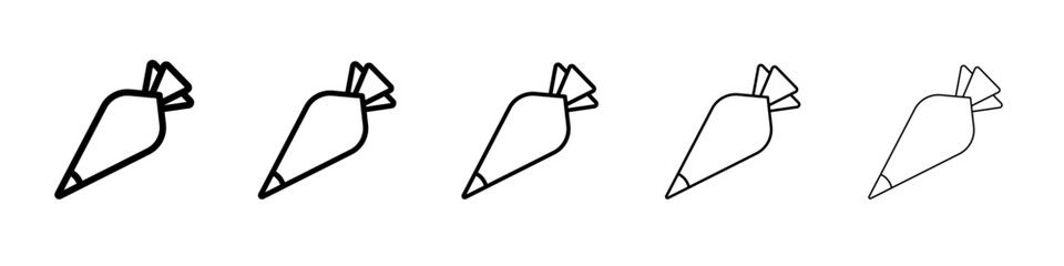 pastry bag icon vector thin outline style sign