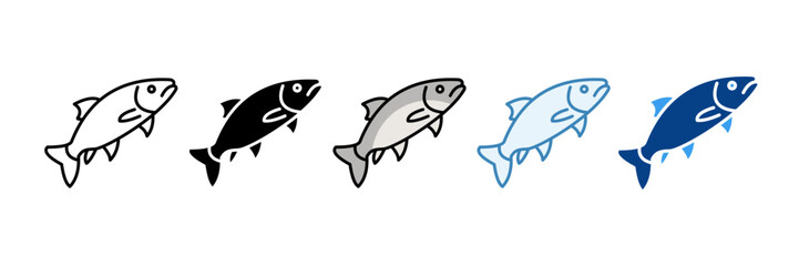 Salmon  Icon Set Multiple Style Collection