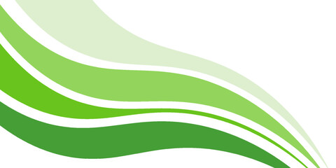 Abstract White and Green wave wide background banner