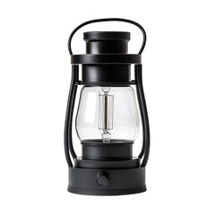 Black lantern with a vintage style bulb  a modern design home decor